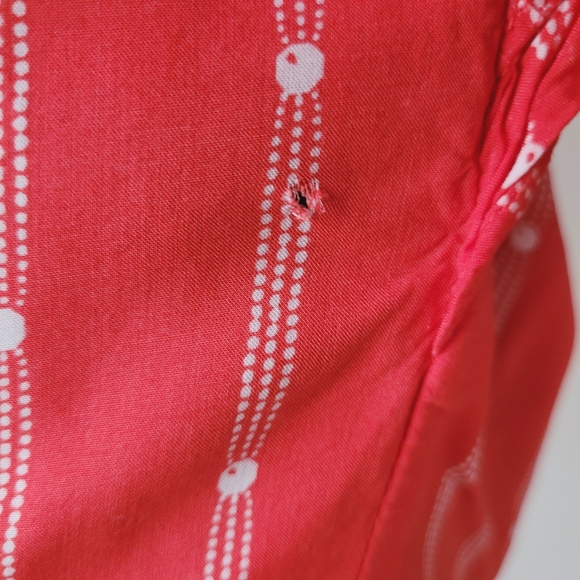 Anthropologie Maeve Aveiro Ruffle Sleeve Striped Short Sleeve Blouse - Picture 11 of 13